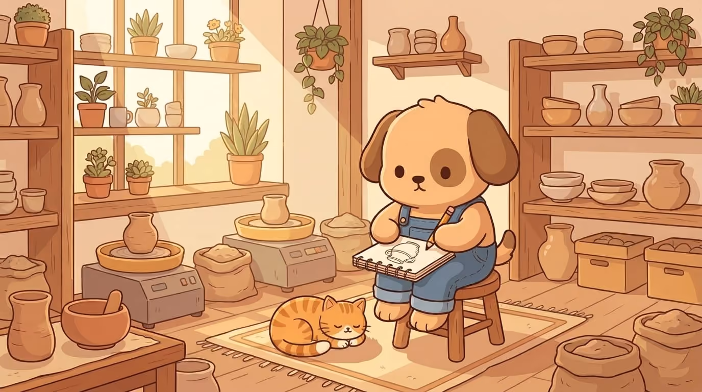 Illustration — step 1 — preparing the clay