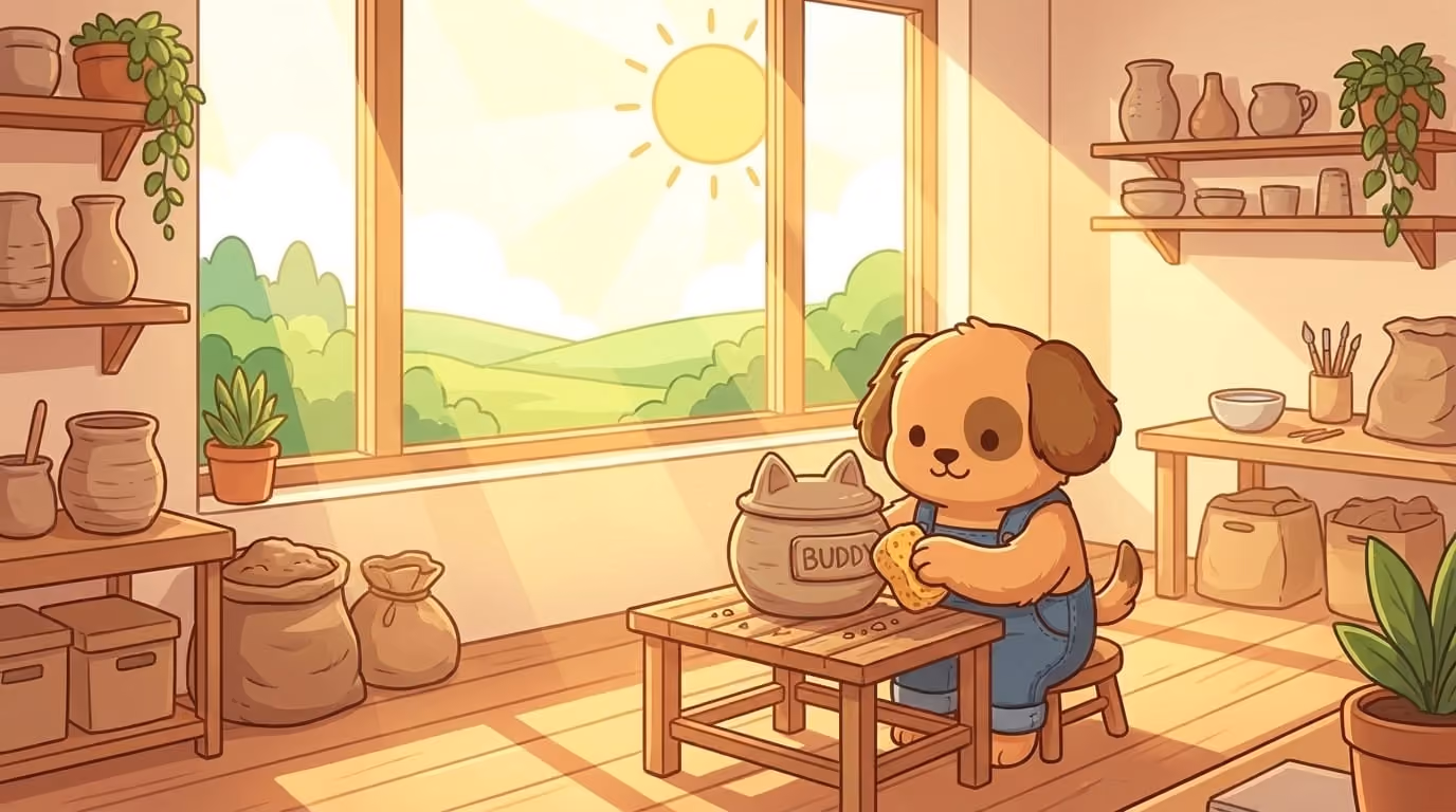 Illustration — step 5 — glazing by hand