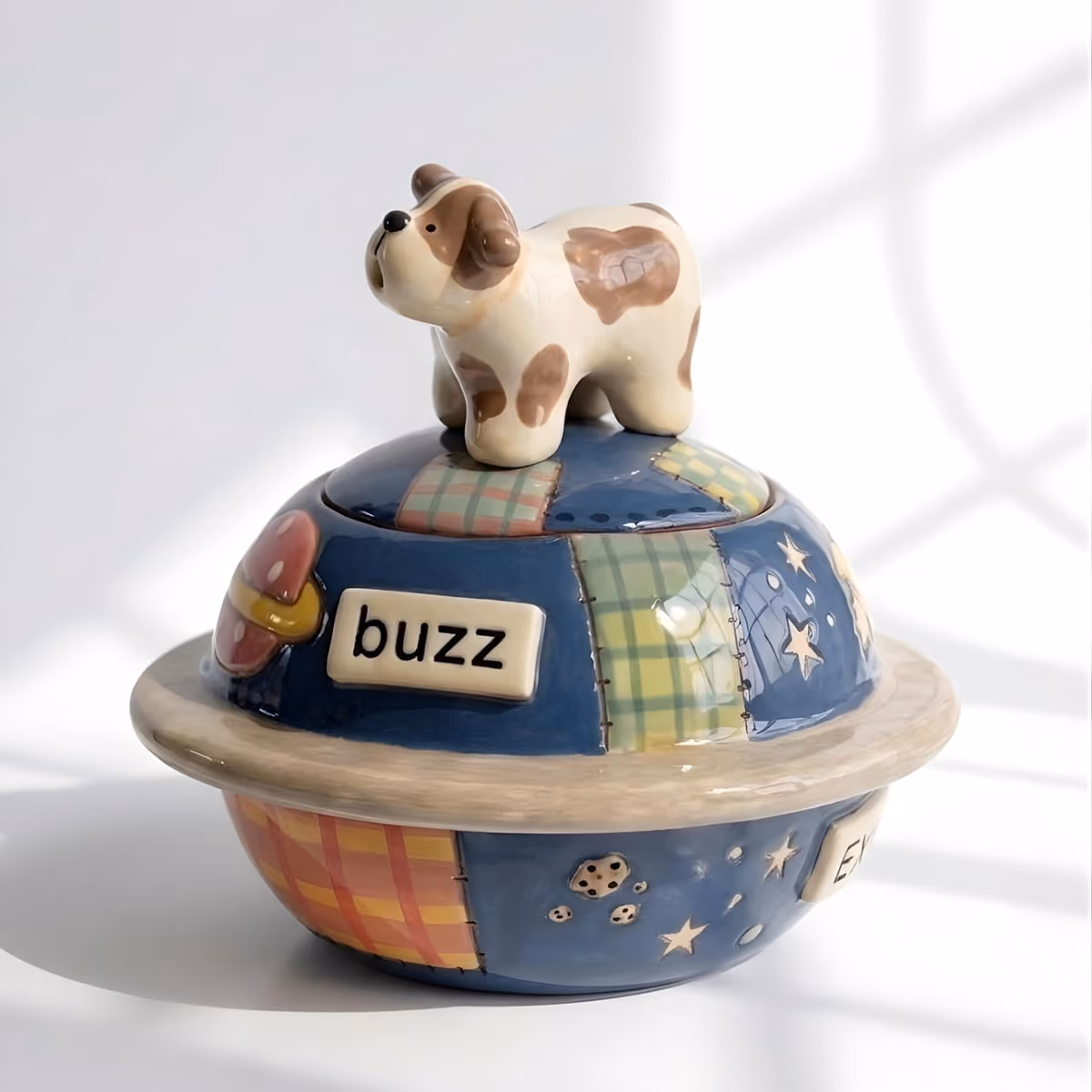 Planet & Space pet urn shown from the side